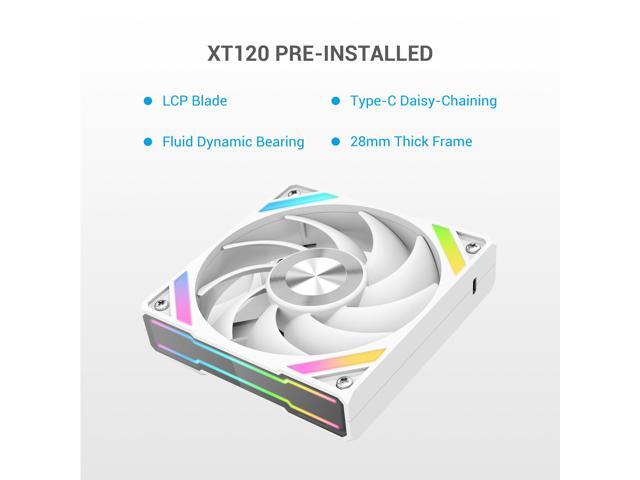 SAMA Q60 White CPU Liquid Cooler, 360MM Liquid Water Cooling with 2.8' LCD Display & XT120 Modular Fans LCP Blade for Enhanced Cooling and Noise...