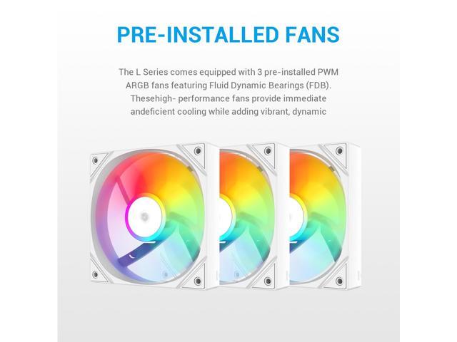 SAMA L60 CPU Liquid Cooler, AIO Cooler 360mm 4pin PWM Quiet Fans - FDB Bearings ARGB Water Cooling, White CPU Cooler Compatible LGA...