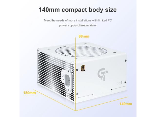 SAMA GT750WH White 80 PLUS Gold Fully Modular ATX Power Supply - ATX 3.1 & PCIe 5.1 Compliant - Japanese Capacitors - FDB Fan with Auto Speed...