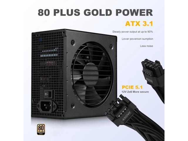 SAMA GT850BK Black 80 PLUS Gold Fully Modular ATX Power Supply - ATX 3.1 & PCIe 5.1 Compliant - Japanese Capacitors - FDB Fan with Auto Speed...