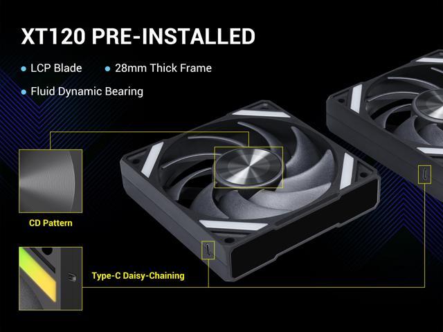 SAMA Q70 Black CPU Liquid Cooler, 360MM Liquid Water AIO CPU Cooler with 2.8' LCD Display, Magnetic Detachable, XT120 Modular Fans LCP Blade, Bonus...