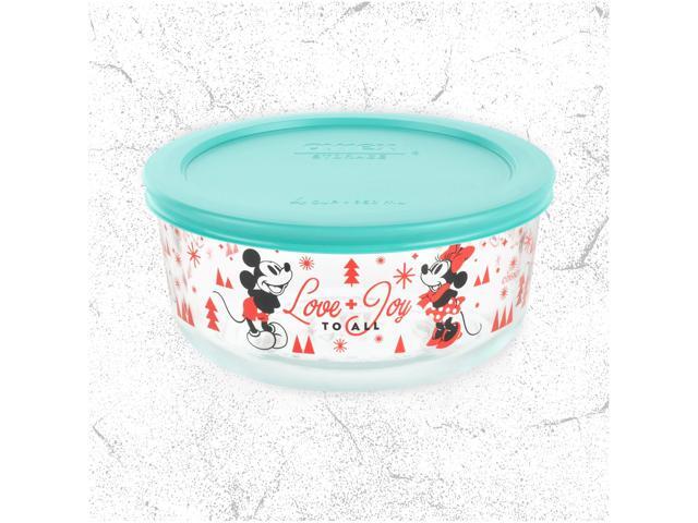 Mickey & Friends 8-piece Decorated Glass Storage Container Set, Holiday Edition