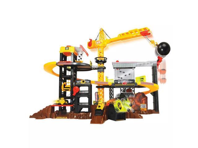 Dickie Toys Construction Playset with 4 Diecast Cars