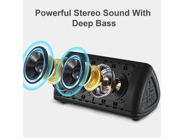 Prosonic BT3 Portable Wireless Bluetooth Speaker with 10W Stereo Sound & Bass Boost -Rich Sound & Intense Bass -Bluetooth 5.0 -Microphone -IPX5 -...
