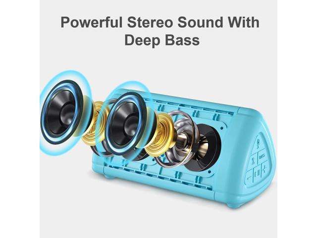Prosonic BT3 Portable Wireless Bluetooth Speaker with 10W Stereo Sound & Bass Boost -Rich Sound & Intense Bass -Bluetooth 5.0 -Microphone -IPX5 -...