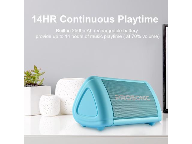 Prosonic BT3 Portable Wireless Bluetooth Speaker with 10W Stereo Sound & Bass Boost -Rich Sound & Intense Bass -Bluetooth 5.0 -Microphone -IPX5 -...