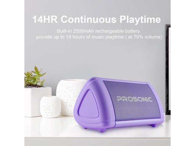 Prosonic BT3 Portable Wireless Bluetooth Speaker with 10W Stereo Sound & Bass Boost -Rich Sound & Intense Bass -Bluetooth 5.0 -Microphone -IPX5 -...