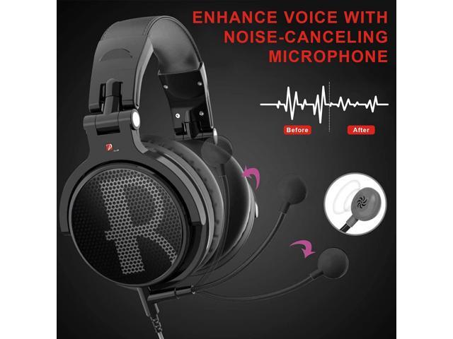 Prosonic DJ2KG Headsets with Boom Mic, Wired Over Ear Headphones for Business Meeting, Skype Zoom, PC Gaming,PS4, Xbox One, Discord, Podcast,...