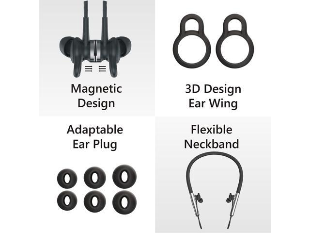 Prosonic N10 Wireless Neckband Headphones with 12mm Drivers 12 Hours Playtime HD Stereo Crystal Clear Sound IPX5 Waterproof Neck Hanging Design (Black Burgundy) - image 4