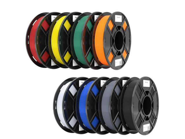 eSUN PLA+ 3D Printer Filament Bundle PLA Plus Filament 1.75mm Multicolor PLA Vacuum Packed, 0.25kg per Spool, 8 Pack, 2kg Total