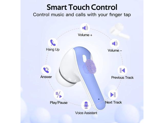 TAGRY Bluetooth Headphones True Wireless Earbuds 60H Playback LED Power Display Earphones with Wireless Charging Case IPX5 Waterproof in-Ear...