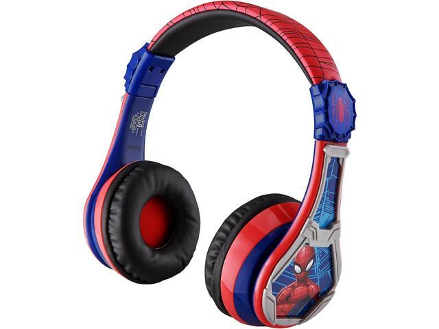 eKids Spiderman Wireless Bluetooth Portable Headphones with Microphone, Volume Reduced to Protect Hearing Rechargeable Battery, Adjustable Kids...