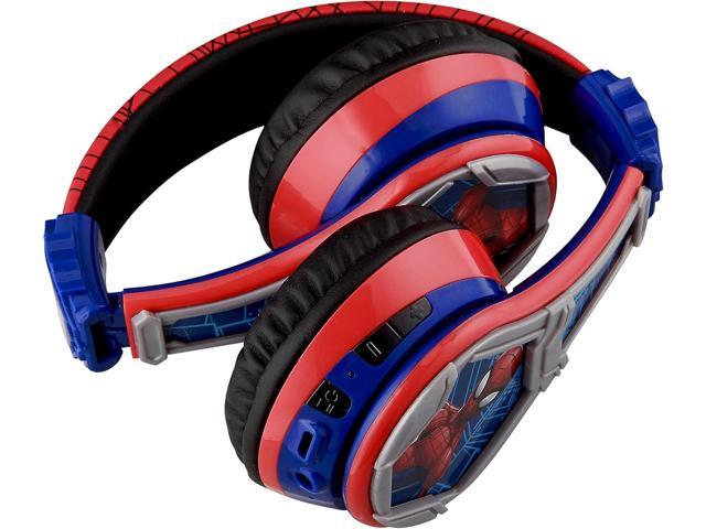 eKids Spiderman Wireless Bluetooth Portable Headphones with Microphone, Volume Reduced to Protect Hearing Rechargeable Battery, Adjustable Kids...