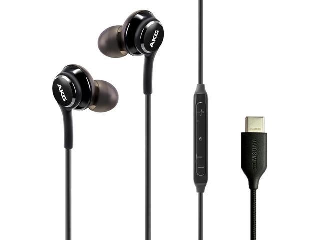 Type C Headphone Earbuds for Samsung Galaxy A53, S21, S22, S22 Ultra, S20 FE - Designed by AKG - Braided Cable with Microphone and Volume Remote...