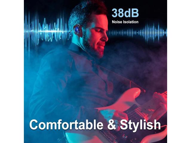 BASN in Ear Monitor Headphones for Musicians Audiophiles Drummers, Bsinger Pro Noise Isolating Earbuds with Dual Driver Dynamic Crystal Clear Sound...