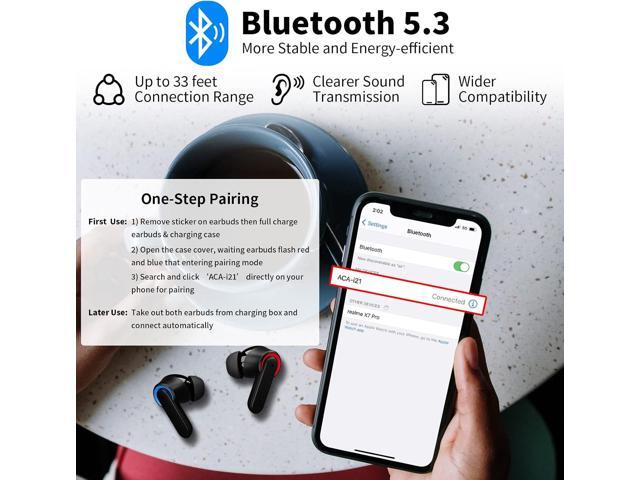 Bluetooth 5.3 Headphones for Samsung S24 S23 FE S22 Ultra S21 FE Flip/Fold A54 A14 A13,True Wireless Noise Canceling Earbuds,Bluetooth Earbuds...