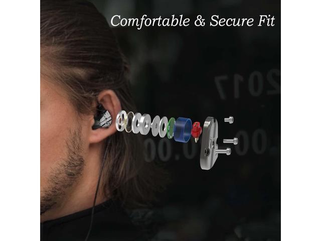 RevoNext In Ear Monitor Earbuds Wired HiFi Stereo Wired Headphones Noise Isolating QT5 Dual Driver Metal Shell In Ear Monitors Headphones for...