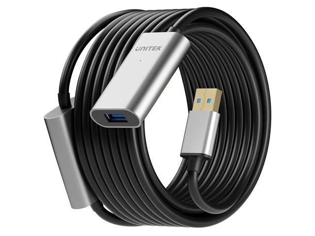 USB 3.0 Active Extension Cable, U 32 Feet Extender Cord for Oculus Rift, Xbox Kinect, Playstation, Webcam with 5V2A Power Adapter, Signal.