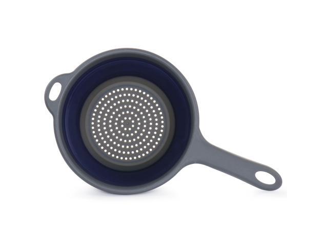 Oster Bluemarine Collapsible Polypropylene Colander with Handle in Navy