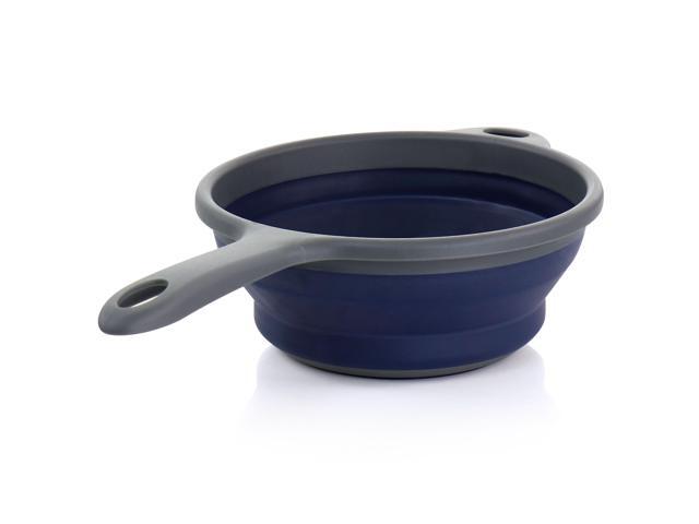 Oster Bluemarine Collapsible Polypropylene Colander with Handle in Navy