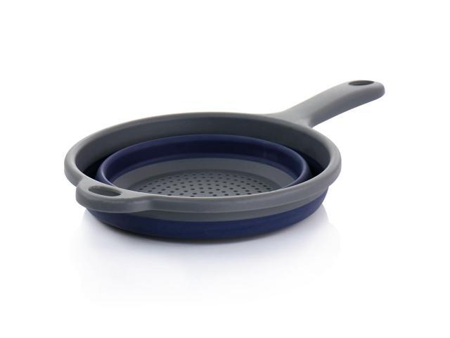 Oster Bluemarine Collapsible Polypropylene Colander with Handle in Navy