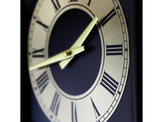 Clock Collection Mahogany Wood Wall Clock with Pendulum and Chimes