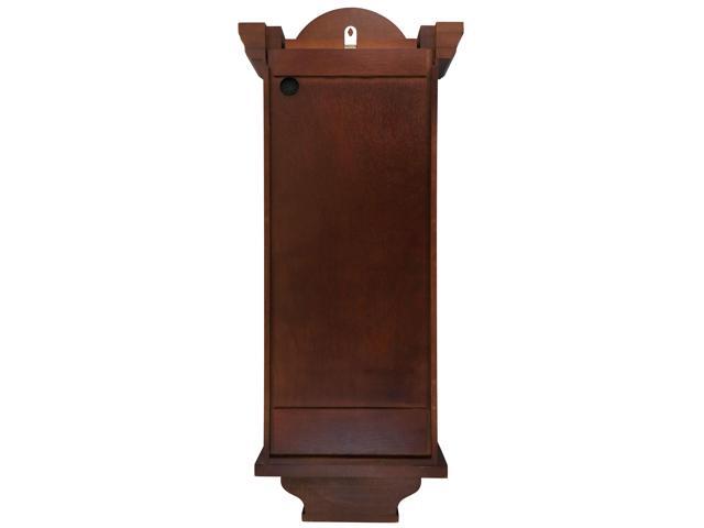 Bedford Clock Collection Grand 31 Inch Chiming Pendulum Wall Clock in Antique Mahogany Cherry Finish