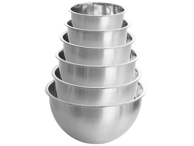 MegaChef 14 Piece Stainless Steel Measuring Cup and Spoon Set with Mixing Bowls