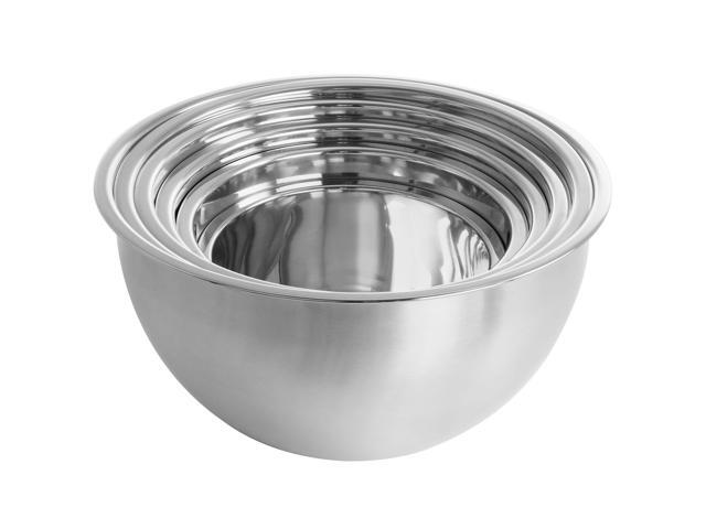 MegaChef 14 Piece Stainless Steel Measuring Cup and Spoon Set with Mixing Bowls