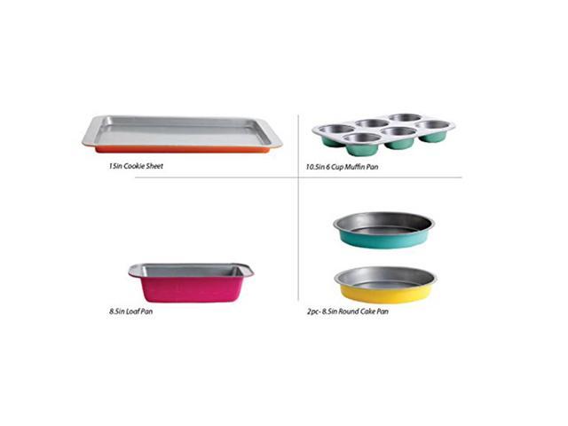 Gibson Home Color Splash Lyneham 5 pc Carbon Steel Bakeware Set 93597261M