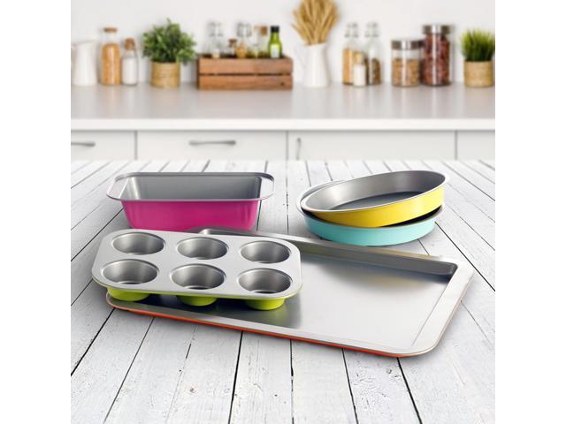 Gibson Home Color Splash Lyneham 5 pc Carbon Steel Bakeware Set 93597261M