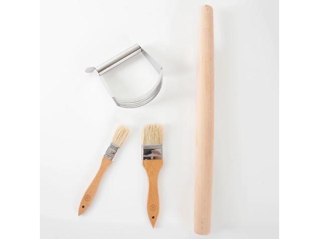 Martha Stewart 4 Piece Wood and Stainless Steel Baking Gadget Set