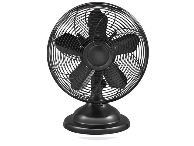 Optimus F-6212 Powerful 3 Speed 12' Portable Retro Oscillating Table Fan, Bronze