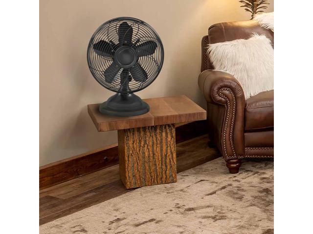 Optimus F-6212 Powerful 3 Speed 12' Portable Retro Oscillating Table Fan, Bronze