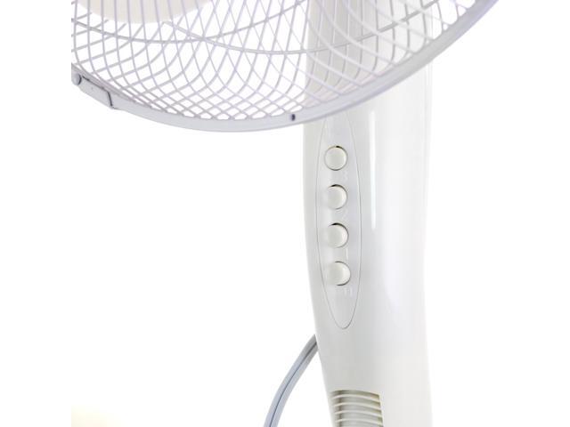 IMPRESS 16' White Oscillating 3-Speed Stand Fan (IM-716W)