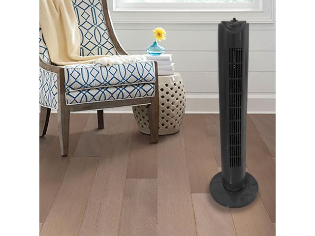 Optimus F-8449BK 32 Inch 3 Speed Home Oscillating Tower Fan with Timer, Black