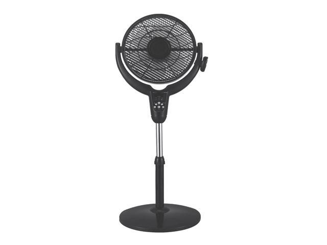 Optimus F7508 14 Inch Louver Rotating Oscil Pedestal Air Circulator with Remote, LED and Timer