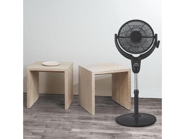 Optimus F7508 14 Inch Louver Rotating Oscil Pedestal Air Circulator with Remote, LED and Timer