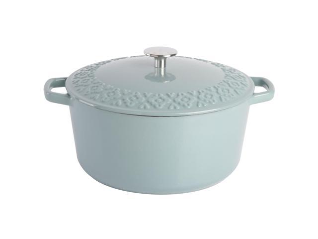 Spice By Tia Mowry Savory Saffron 6 Quart Enameled Cast Iron Dutch Oven with Lid in Mint photo