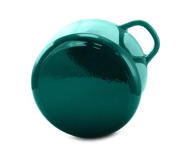 Crock-pot Artisan 3 Quart Enameled Cast Iron Casserole with Lid in Gradient Teal