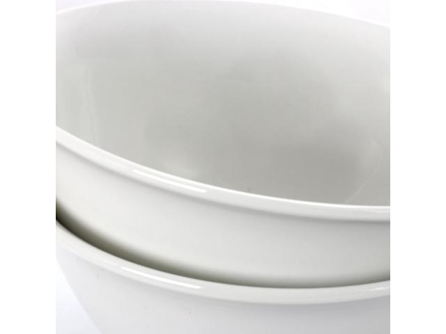 Gibson Home 2 Piece 7.5 Inch Ceramic All-Purpose Round Bowl Set in White