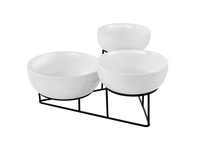 Gibson Elite 4 Piece Bowl Set with Metal Rack