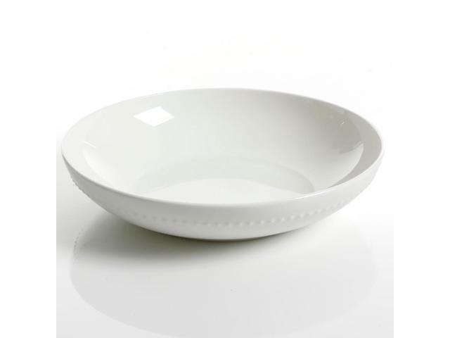 Gibson Elite Gracious Dining 16 Piece Bone China Double Bowl Dinnerware Set in White