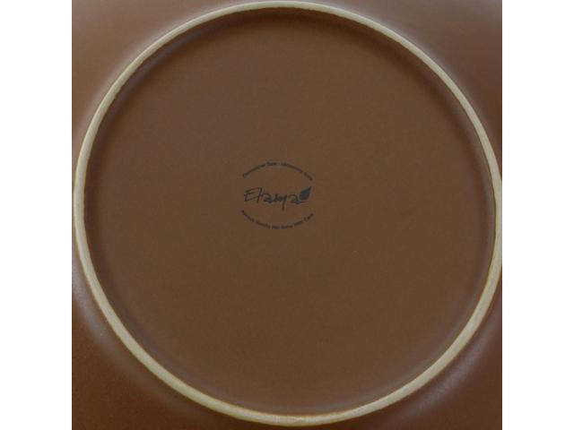 Elama Majestic Wolf 16 Piece Luxurious Stoneware Dinnerware with Complete Setting for 4