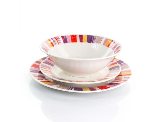 Gibson Home Orleans 12 Piece Ceramic Dinnerware Set