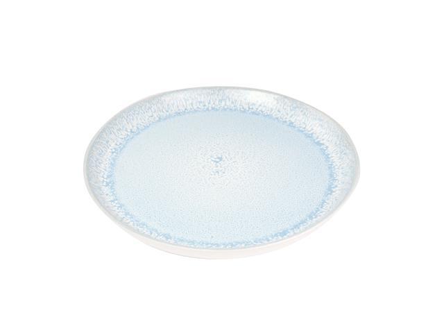 Elama Mocha 16 Piece Stoneware Dinnerware Set in Blue