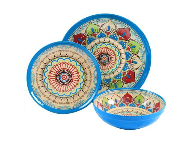 Elama Camilla 12 Piece Melamine Dinnerware Set