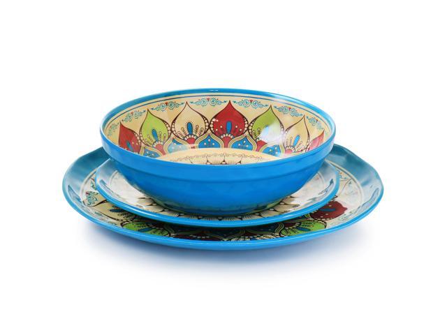 Elama Camilla 12 Piece Melamine Dinnerware Set