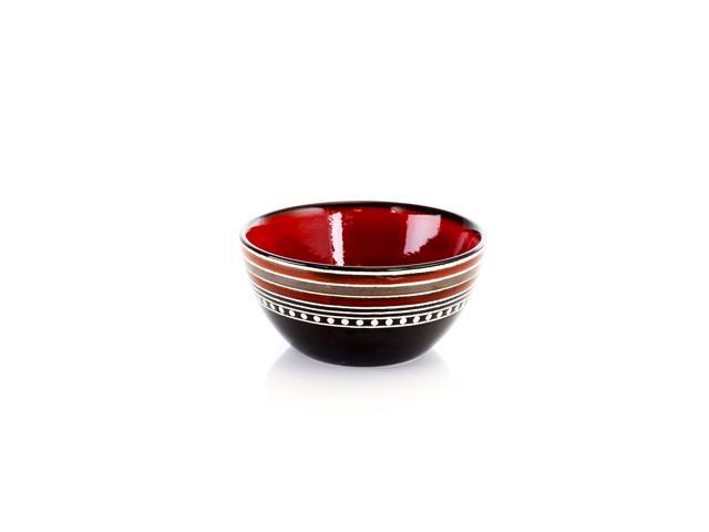 Gibson Elite Café Versailles 16 Piece Double Bowl Dinnerware Set - Red