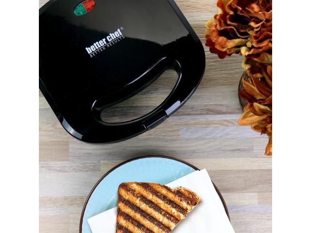 Better Chef Panini Contact Grill- Black With Stainless Steel